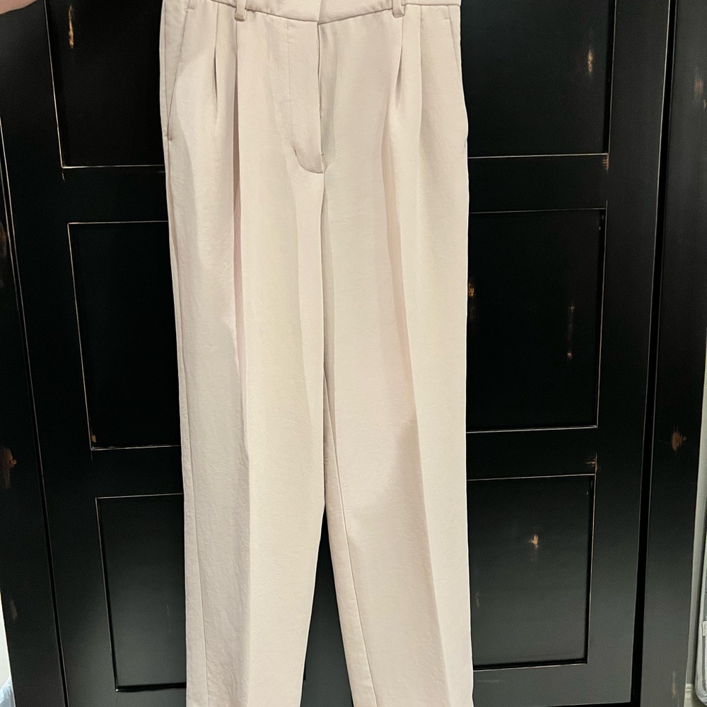 Aritzia Wilfred Effortless Dress Pants in Cream/yellow